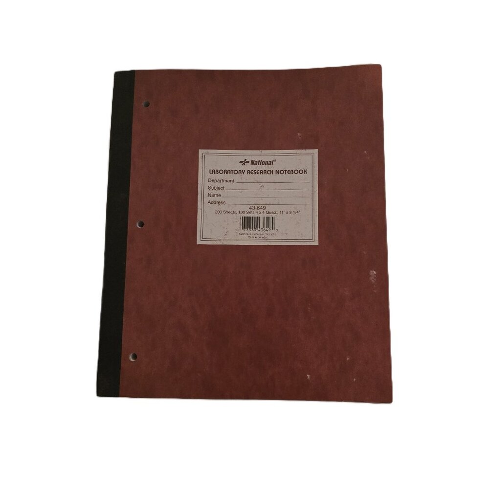 National Laboratory Research Notebook